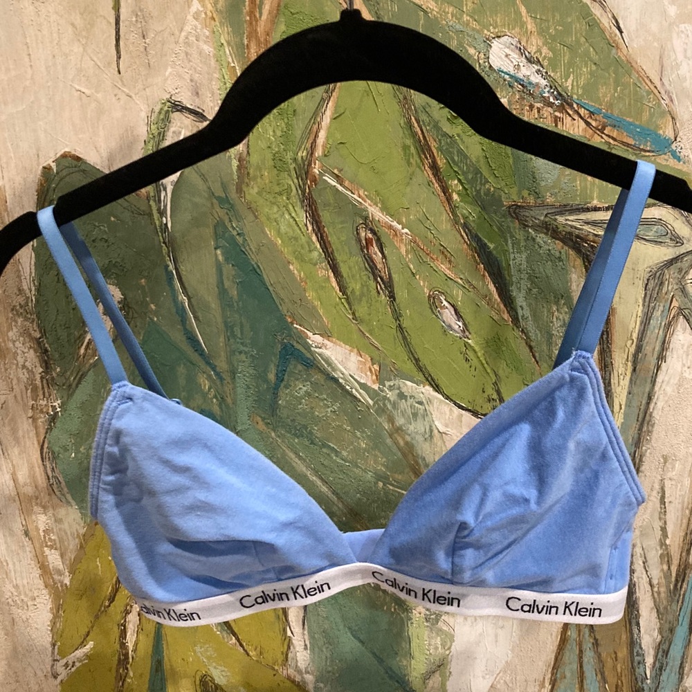 Baby blue Calvin Klein bralette